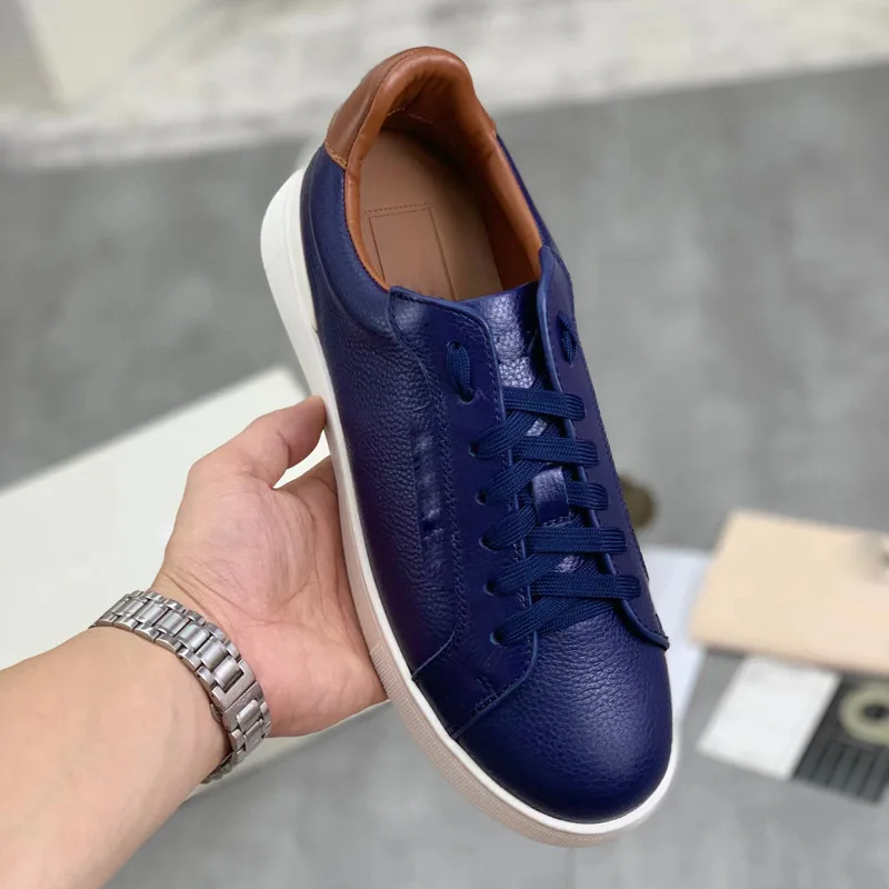 

high quality luxury comfortable genuine leather famous brand designer sport walking style casual shoes men