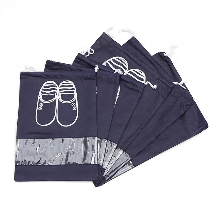 

Custom Logo Drawstring Non Woven Shoe Bags Promotional, Customized