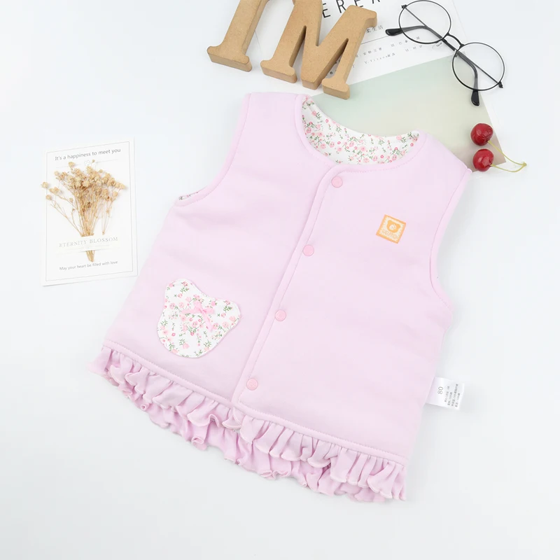 
100% cotton Baby Girls Clothes vest Printed Floral Dresses waistcoat 