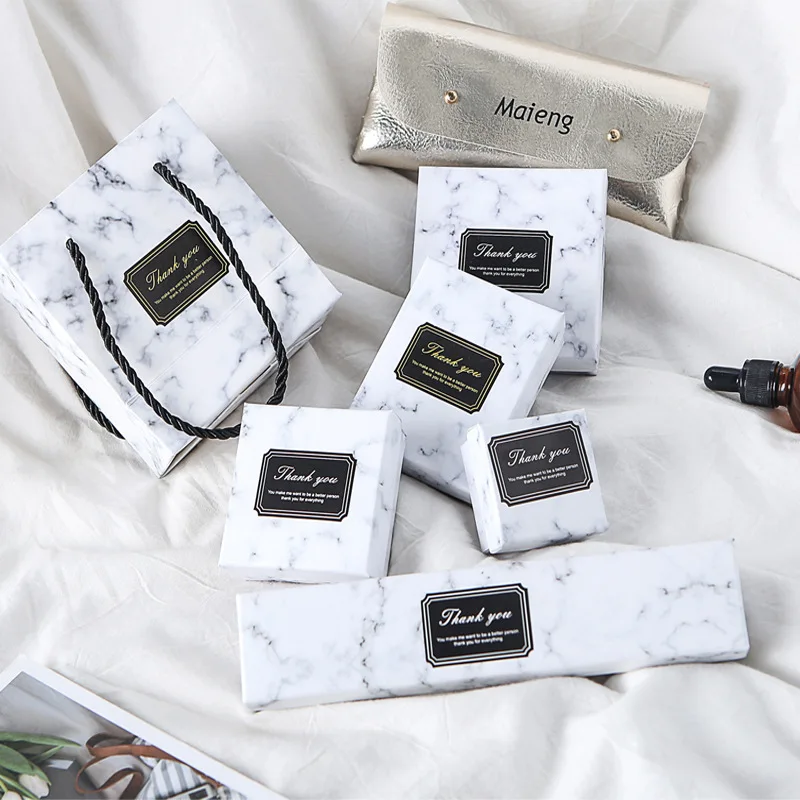 

Marble Jewelry Box Leather Custom Oem Customized Art Item Time Paper Artwork Packing Box, As pic