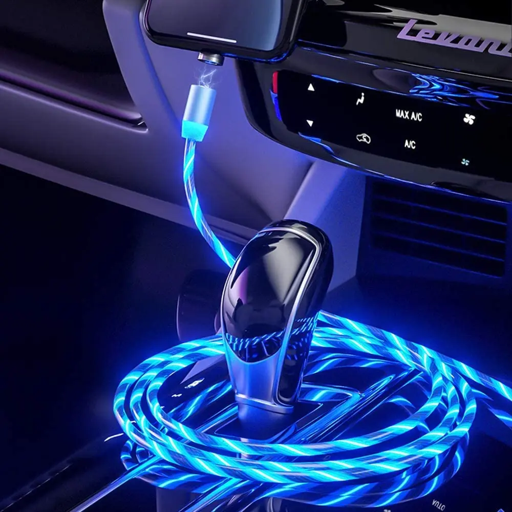 Shemax Led Flowing Charger Cable Light Up Strong Charging