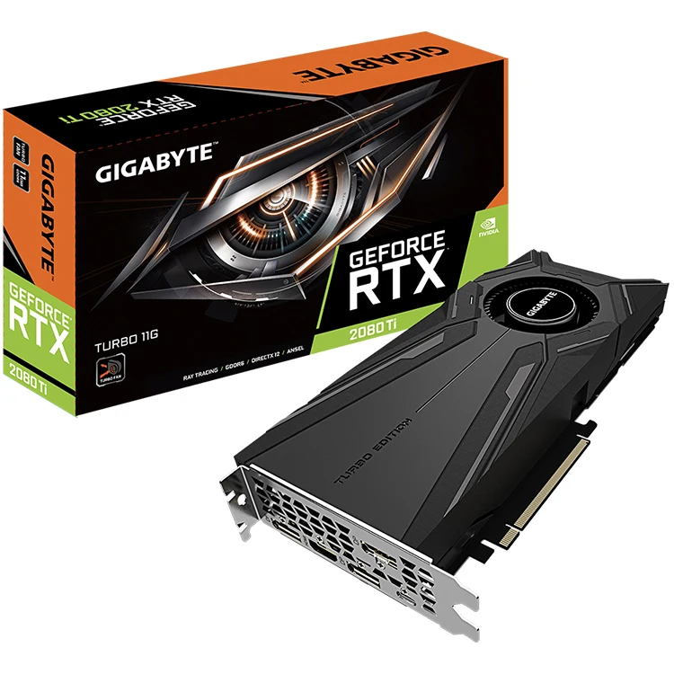 

GIGABYTE NVIDIA GeForce RTX 2080 Ti TURBO 11G Gaming Graphics Card with GDDR6 352-bit Fan Cooling System Support ETH Mining