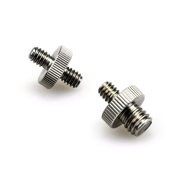 

1/4 & 3/8 inch Screw Thread Standard Camera Tripod Quick Release Plate Camera Screw, Silver