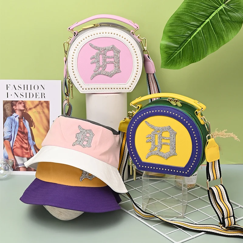 

2021 Hot Sale Chain D bucket hat and purse set Handbags detroit bucket hats set Purse And Handbags Bag For Women