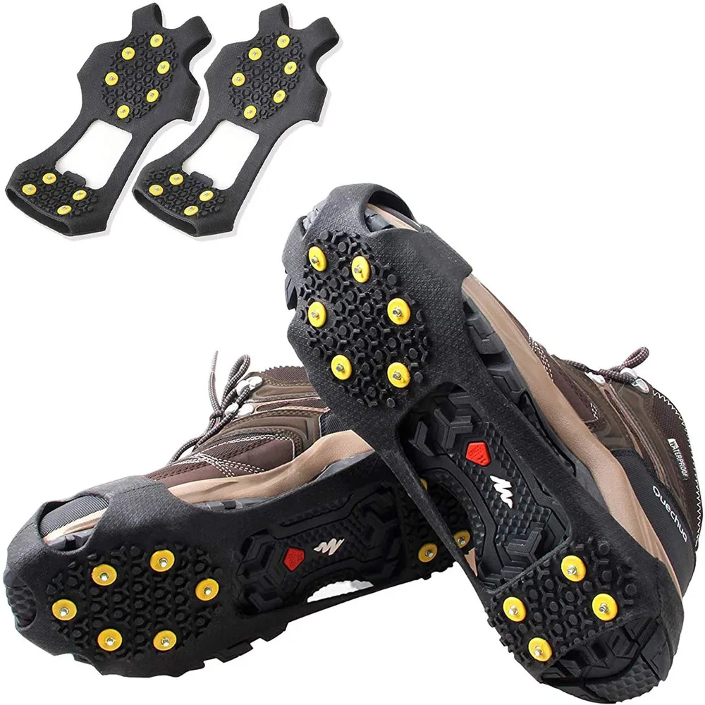 

Wholesale Rubber Anti-slip Snow Magic Spike Ice Gripper Ice Crampons, Black, yellow, red, customized