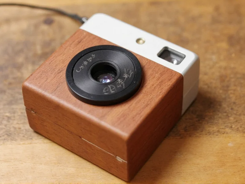 Sustainable DIY instant camera with wood casing
