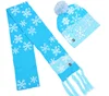 Wholesale Christmas tree image scarf children's wool lighting warm knit hats scarves sets for christmas