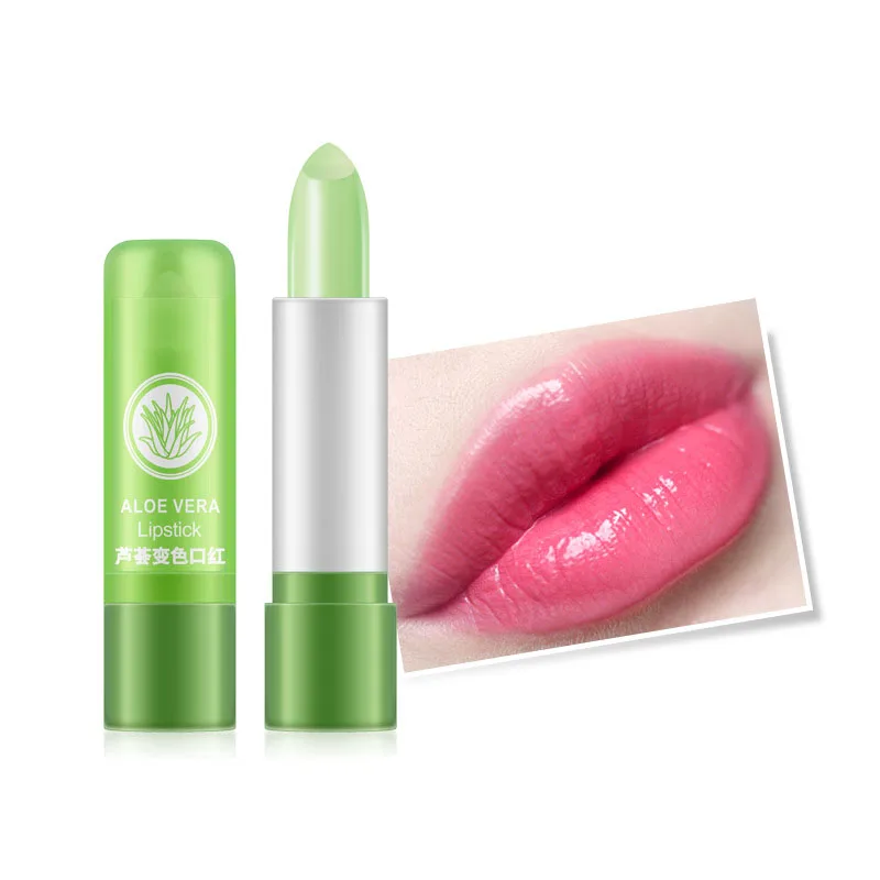 

Amazon Hot Sale Aloe Vera Lipstick Long Lasting Nutritious Soothing Lip Balm Magic Temperature Color Change Lip Gloss, Warm lipstick