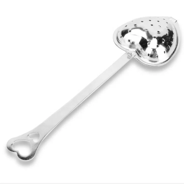 

410 Material Stainless Steel Heart Shaped Tea Infuser Spoon Strainer Steeper Filter Diffuser