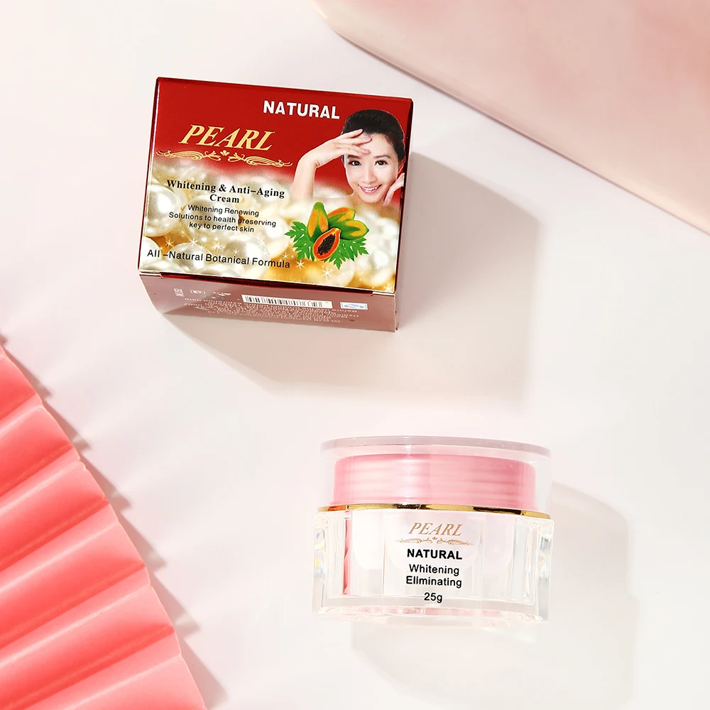 

Feique Natural Pearl Papaya Renewing Solutions Whitening Eliminating Cream, Day cream:white/night cream:yellow