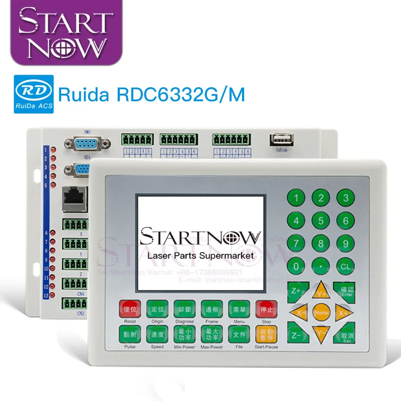 

Ruida RDC6332G/M Ruida DSP Motherboard Laser Cutting Engraving Machine Wireless Remote Control Focus System CO2 Laser Controller