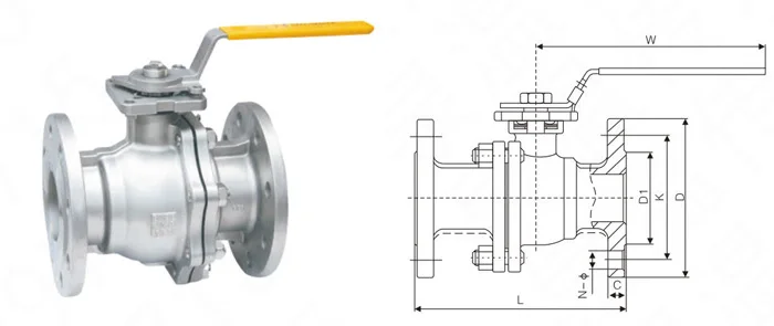 Cf8M 2 Inch Stainless Steel Ball Valve