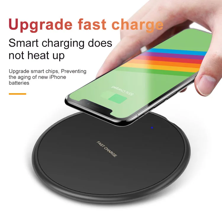 Universal Fantasy 10w Fast Charging Cell Phone Pad Battery Charger Portable Qi Wireless Charger