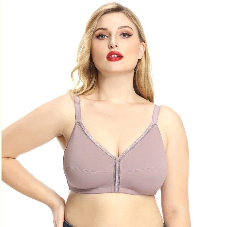 

2020 Ladies Underwear New Arrival Wire Free Plus DD E Cups Big Size Women Bra, As pictures