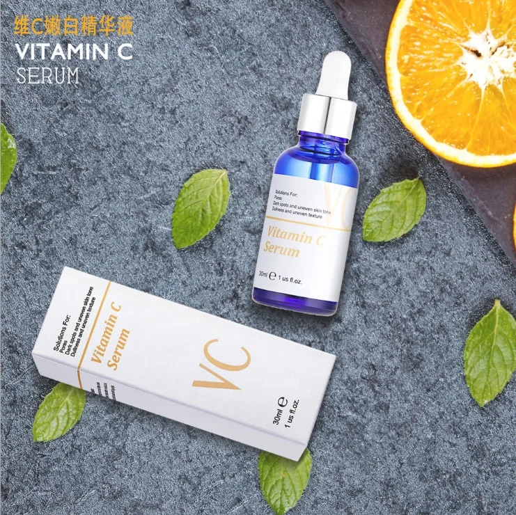 

2021 HOT SELLING Wholesale Private Label Skin Care Whitening Anti Aging Pure Natural Organic Vitamin C Serum For Face, White