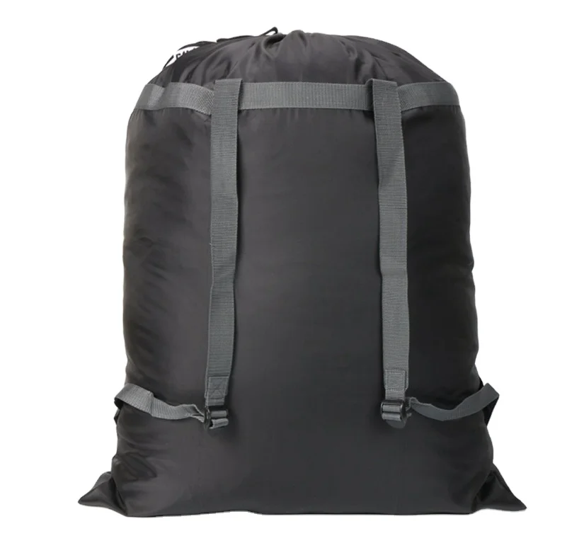 

Larger Capacity Clothing Storage Bag Polyester Waterproof Household drawstring cinch Laundry Bag with backpack straps, As pictures/customized