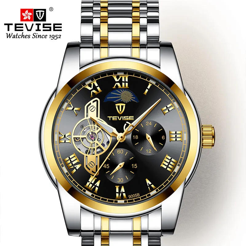 

Fashion Mens Watch Automatic Skeleton Movement Mechanical Tourbillon Waterproof Watch, Optional