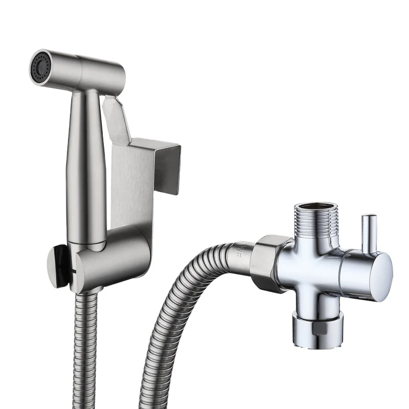 Hot Sale 304 Stainless Steel Handheld Shattaf Bidet Spray Kit Modern Portable Jet Fresh Water Shower Holder for Toilet Cleaning