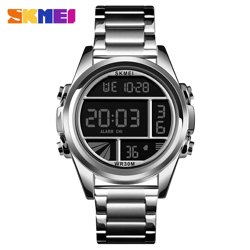 

SKMEI 1448 Men Wholesale Stainless Steel Business Digital Wrist Watches