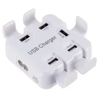 

5 Ports Multiple Wall USB Charger 40W 8A Smart Adapter Mobile Phone Tablet Charging Device For iPhone iPad