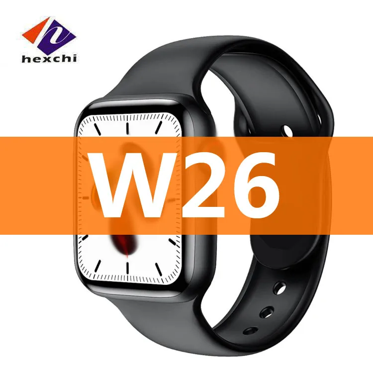 

2021 upgrade W34 series 6 waterproof ip68 w26 smart watch 1.75 inch screen reloj inteligente bracelet 44mm W26PRO smartwatch w26