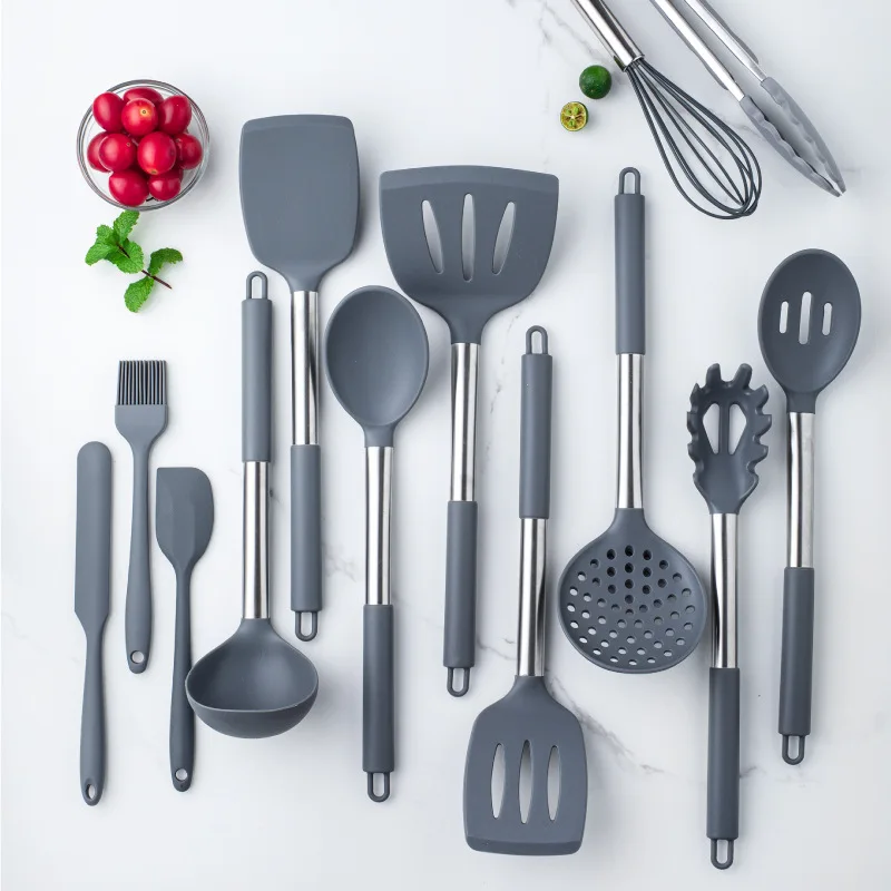 

14 Pieces In 1 Set Food Grade Silicone Kitchen Utensils Silicone Kitchen Accessories Cooking Tools Kitchenware, Customized color