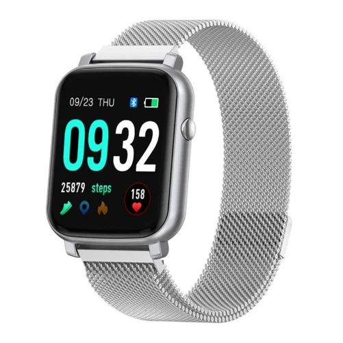 

Steel Strap Smart Watch Activity Fitness Tracker Blood Pressure Smart Watch Message Reminder Ip68