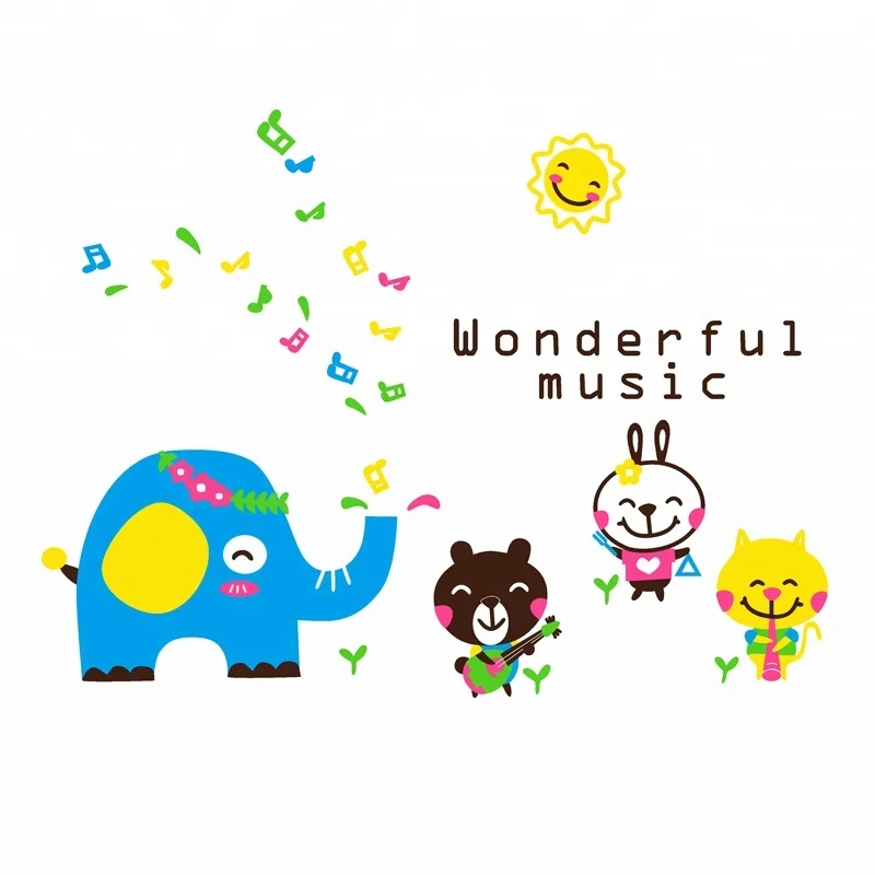 

Cartoon Animals Wall Stickers For Home Decoration Wholesale Acrylic 3D Wall Stickers