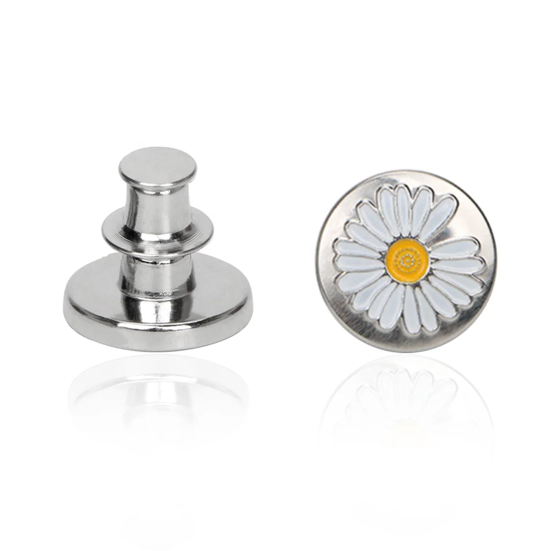 

custom brass button pin for jeans no sew no tool instant button for jeans replacement recycling use.