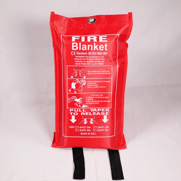 

1.5X1.5M 1.2X1.2M 1.2X1.8M 1.0X1.0M E-Glass Woven Fire Resistance Fireproof Waterproof Fiberglass Fire Blanket