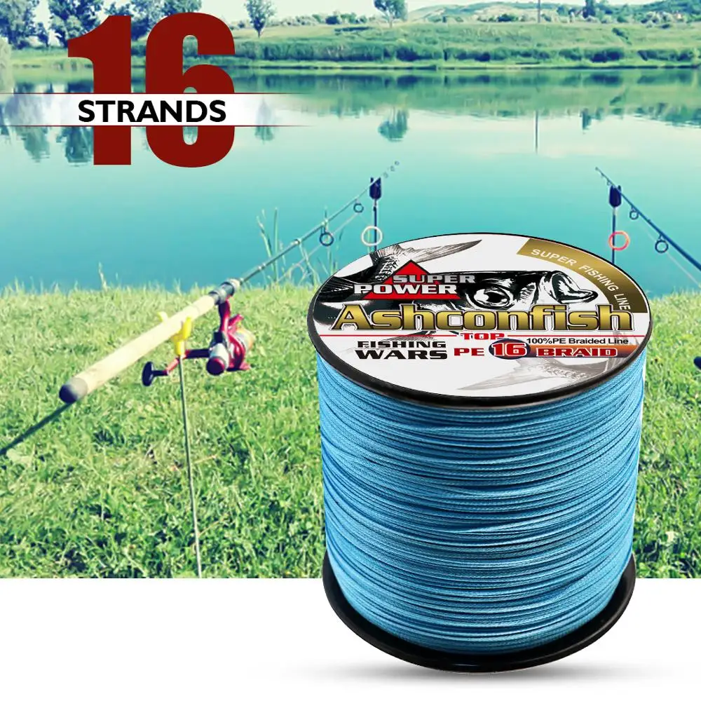 

16 Strands Hollow Core Fish Wire 1500M 20-500LB PE fishing line, Red;blue;yellow;green;white;gray, pink