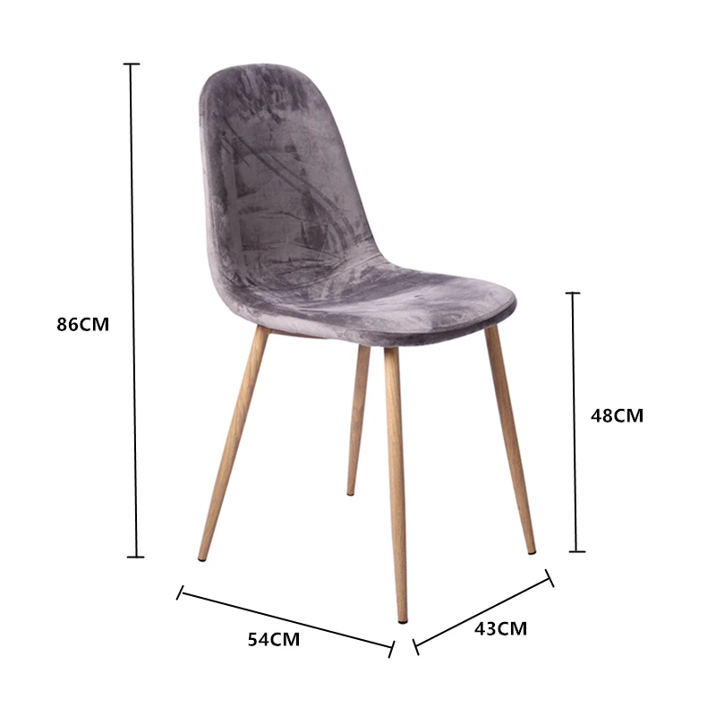 Hot Sale Modern Dining Room Chair Furniture Custom Color Velvet Fabric