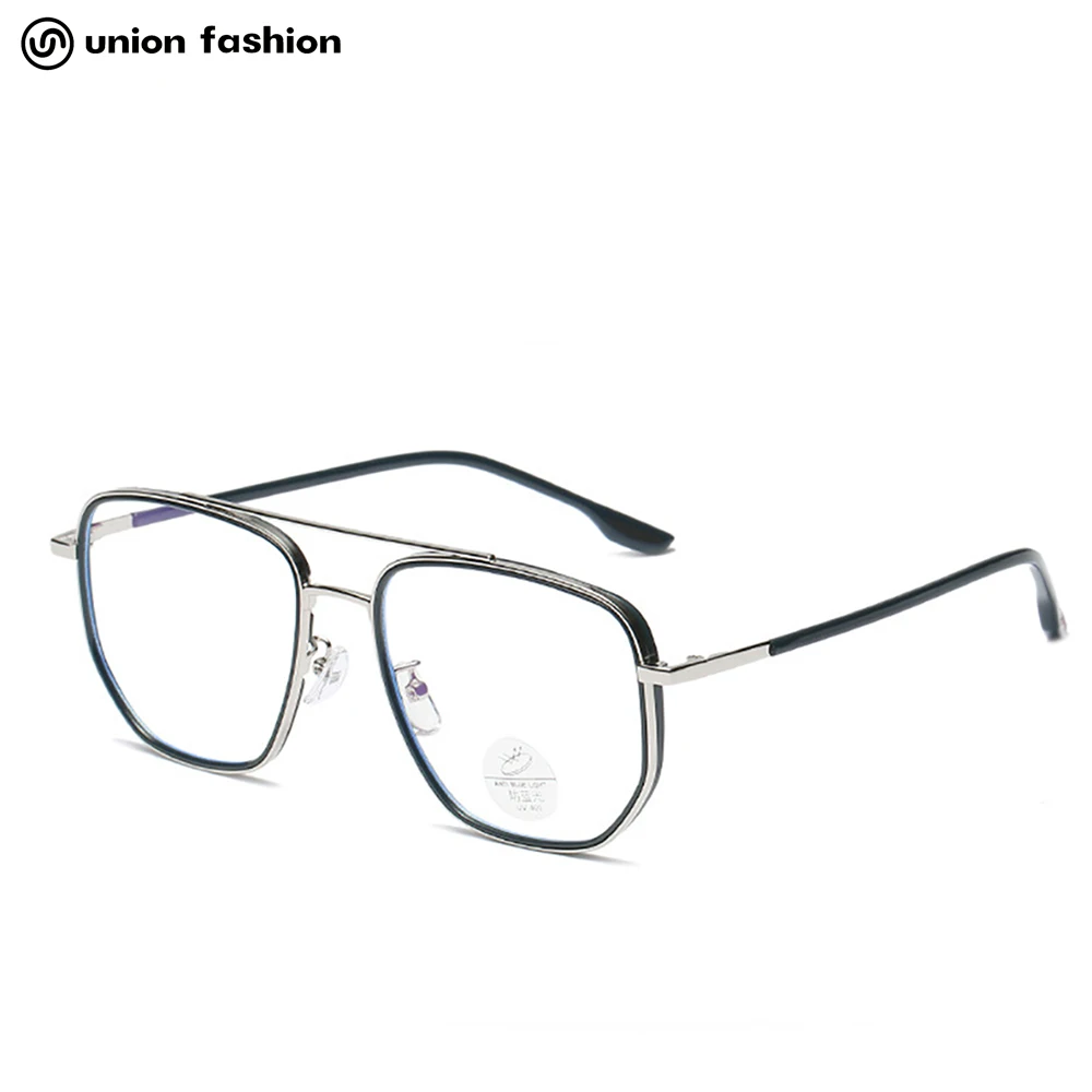 

Hot Selling Fashion Double Bridge Polygon Optical Frames UV400 Anti Blue Light Blocking Glasses, 8 colors