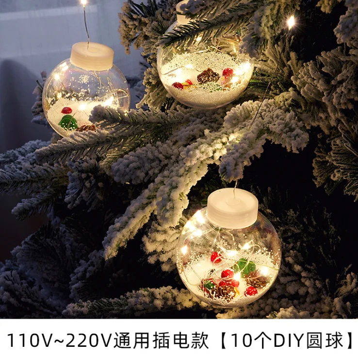 6PCS Christmas Snowball Balls Party Ornaments Xmas Tree Hanging Decoration 3W 