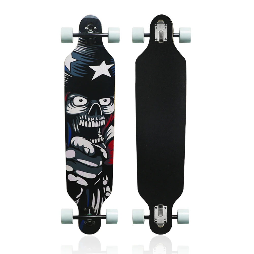 

US Stock Free Shipping four wheel maple Longboard skateboard for Adults 9 ply maple ABEC-7 long board