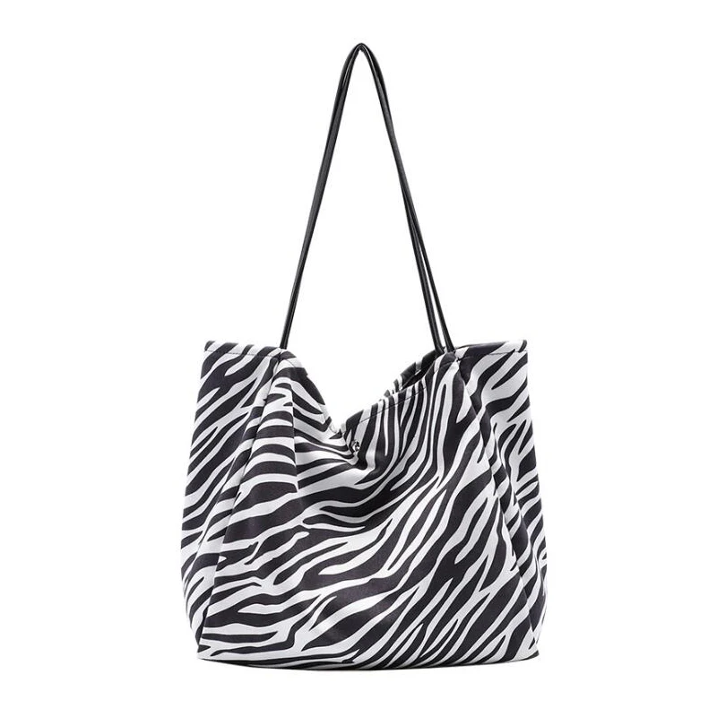 

Fashion Snakeskin Pattern Canvas Handbag Wholesale  Woman Large Casual Cow Print Canvas Tote Bag