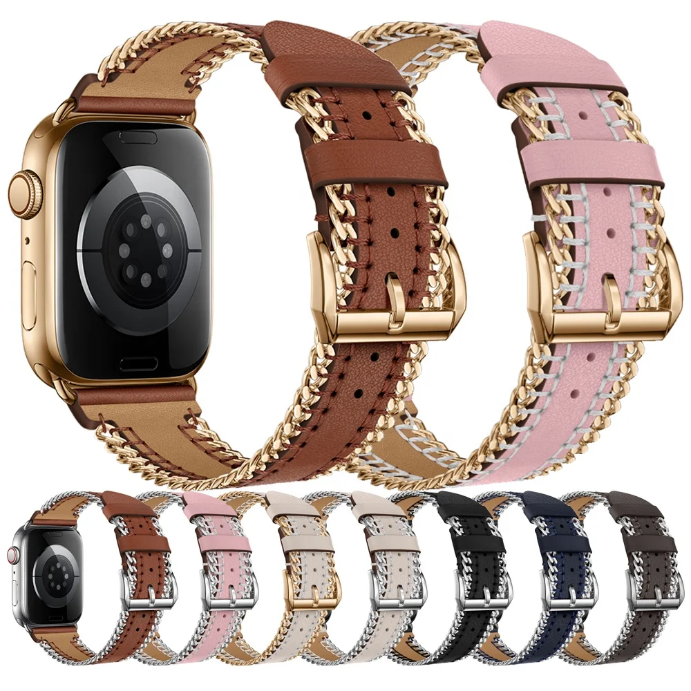

Eraysun High Quality Delicate Fashion Style Genuine Leather Smart Watch Strap For Apple Watch Bands