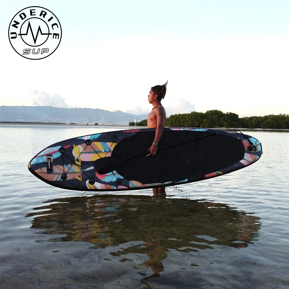 

UICE High Quality Hot Sales  SUP Paddle Board 2021 Summer Stand Up Inflatable Paddle Board, Black carbon