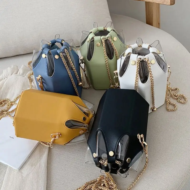 

Wholesale New Trendy fashion bucket bag chain shoulder bag Ladies Handbags Fashion Bucket Bag For Women Chain Crossbody Purses