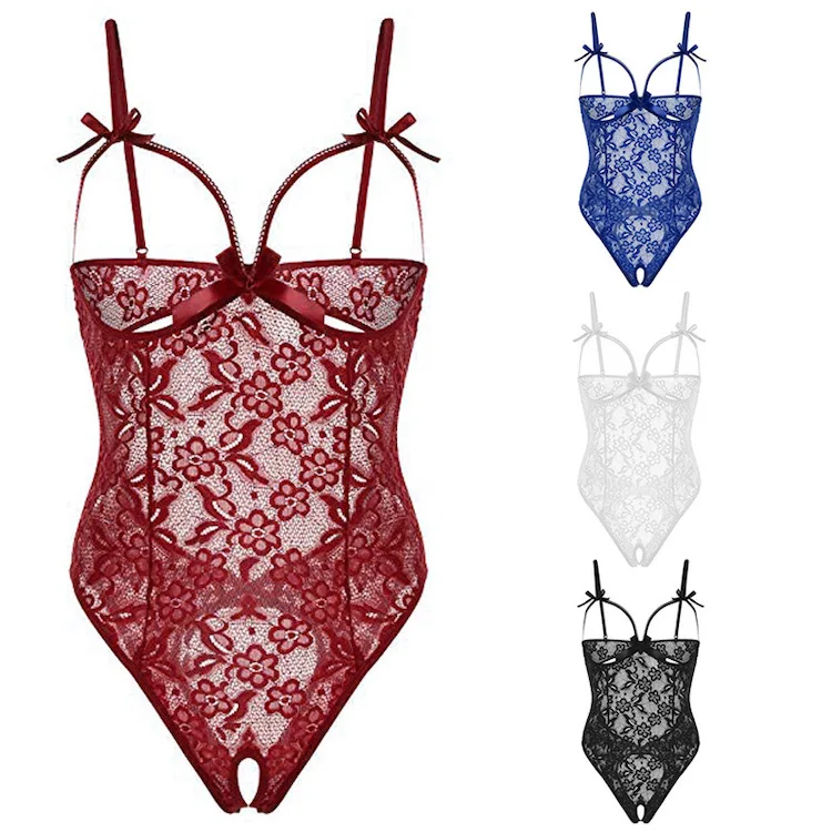 

Underwear wholesale sexy pajamas Amazon hot style open gear one-piece lingerie