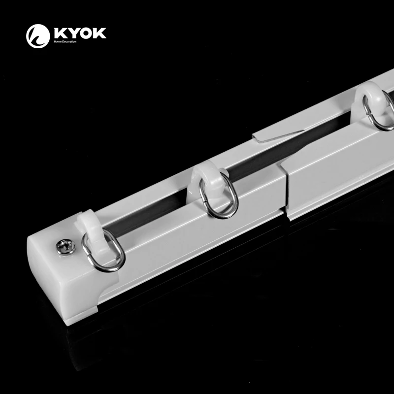 

KYOK good bearing heavy duty extendable curtain tracks, Customized