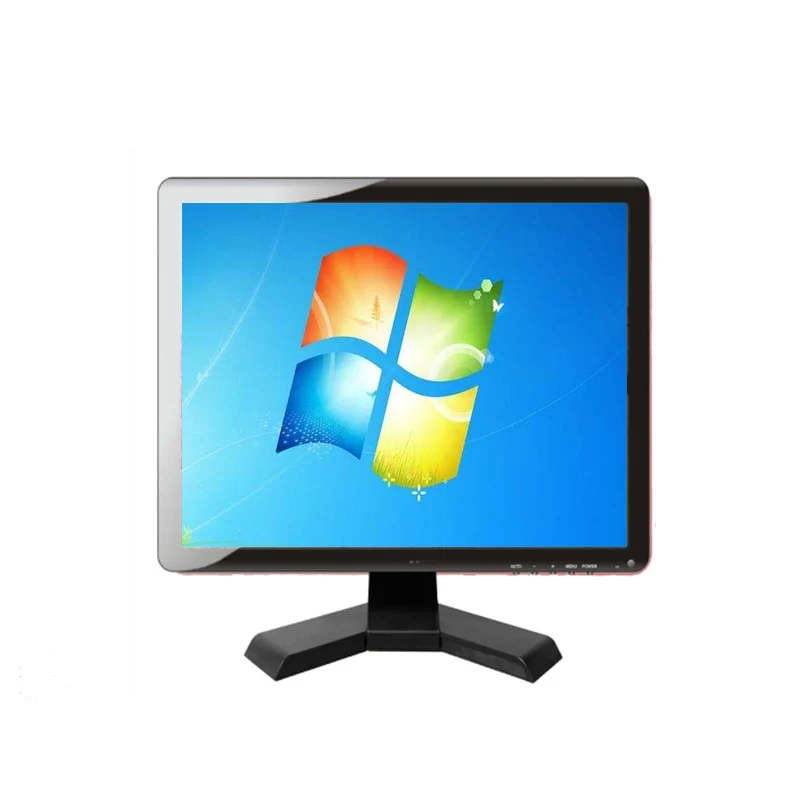 

Computer Square Screen Display  LCD Monitor with VGA D-sub HD input, Black