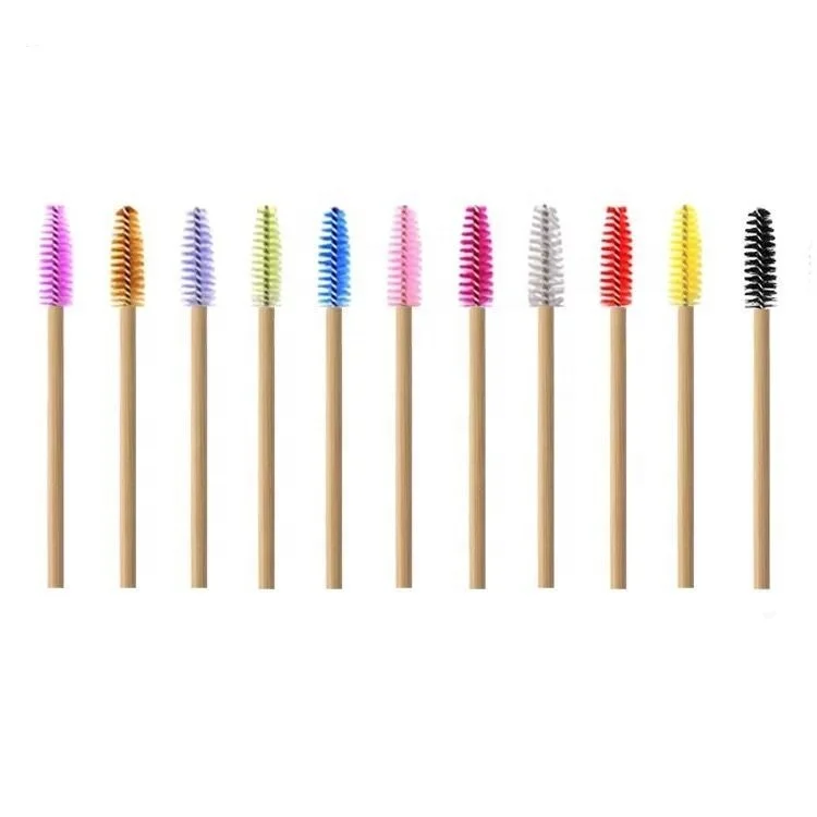 Eco Friendly Disposable Bamboo Mascara Wand Eyelash Extensions Plastic Free Bamboo Mascara Wands