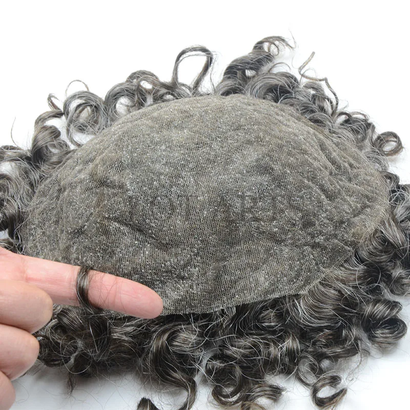 

2020 new arriving virgin human hair toupee for men with gray