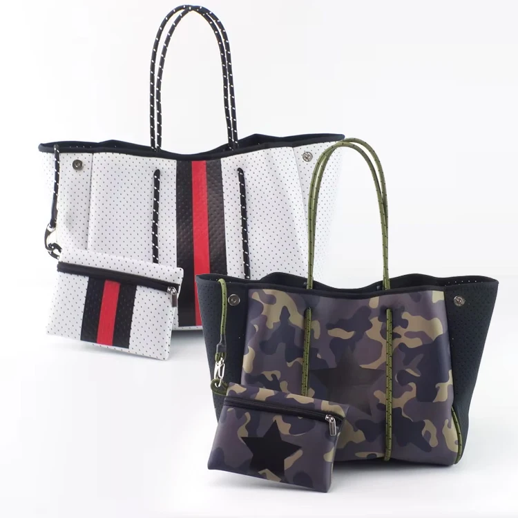 High Quality Neoprene Tote Bags for Women Lightweight Large Neoprene Bag Breathable Large Capacity Handbag and Purse Ladies