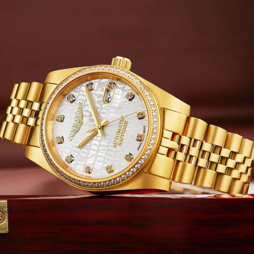 

1St Rep Or Branded Watch Wrist Watches For Females Custom Logo Diamonds Iced Out Diamond With Color Mains Golden