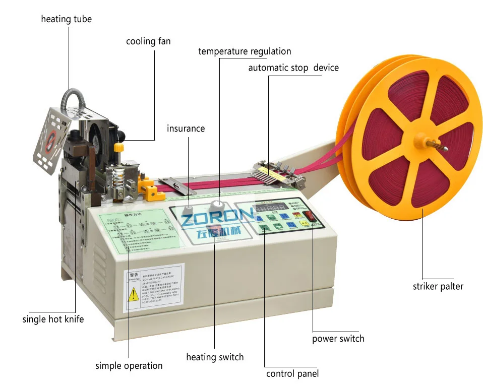 Auto Factory Price Hot  Fabric High Speed Computer Fabric Hasp Tape Cutter Textile Tape Wire Elastic Cutting Machine