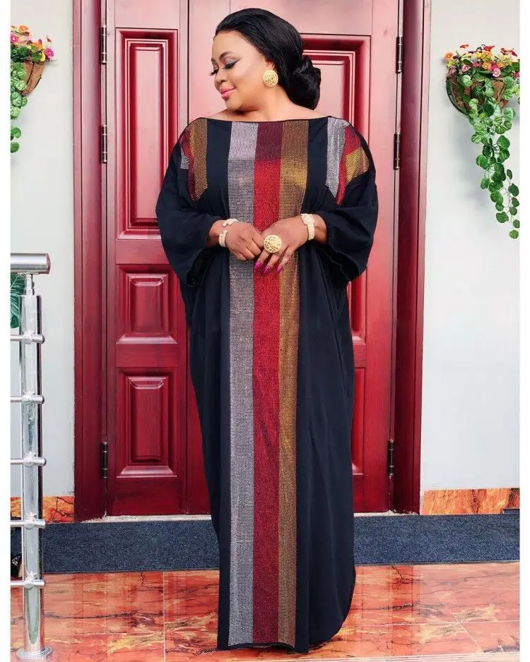 

Modest abaya in Africa bat-sleeve plus-size dress women kimono abaya collections