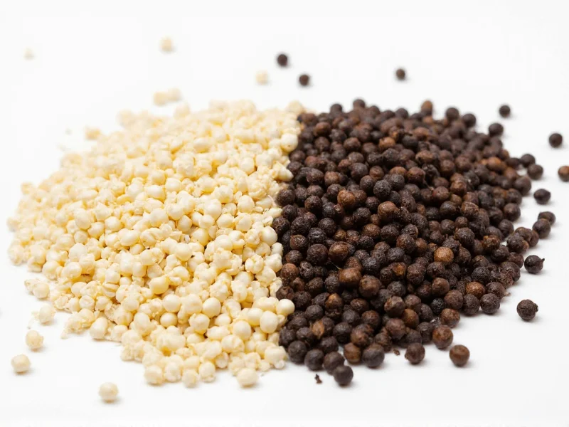 white versus black pepper