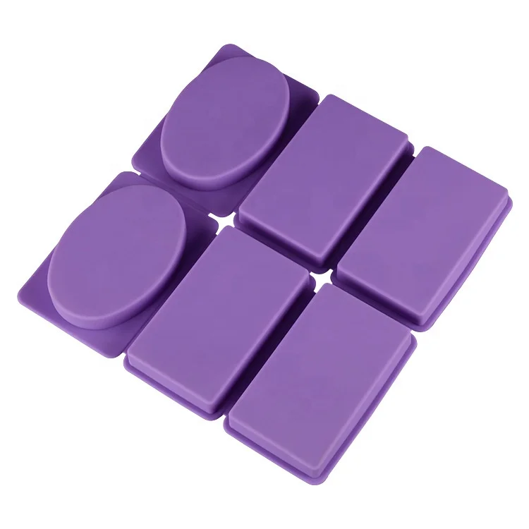 

Round Square Silicone Soap Molds 6 Cavities DIY Handmade Soap Molds - Cake Pan Moulds for Baking Biscuit Chocolate Mold, As picture or as your request for silicone soap molds